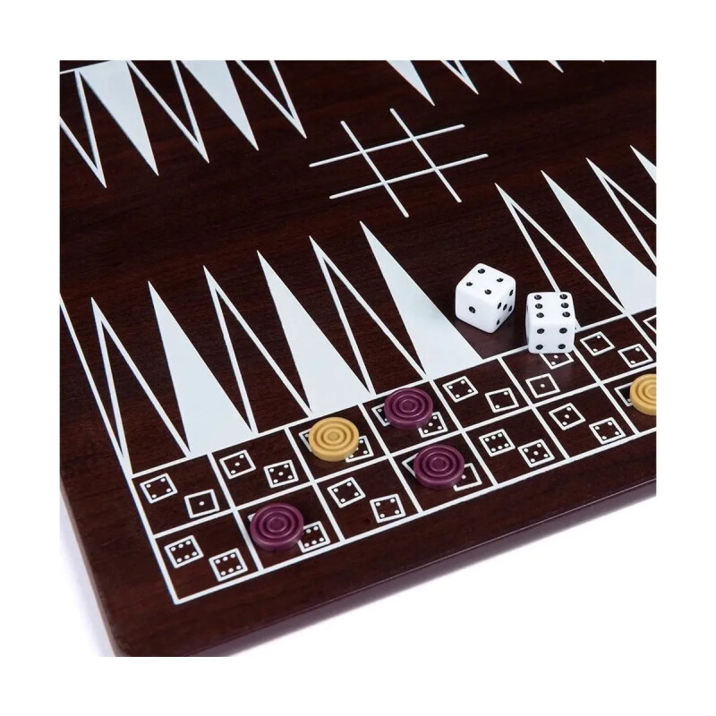 Set de 12 juegos de mesa clásicos en caja de madera Set de 12 juegos de mesa clásicos en caja de madera