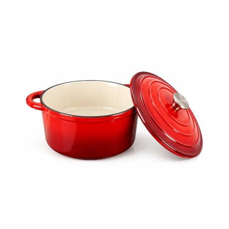 OLLA DE HIERRO FUNDIDO FIRE KING 20 CM ROJA OLLA DE HIERRO FUNDIDO FIRE KING 20 CM ROJA