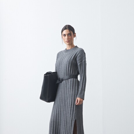 VESTIDO SIMEON Gris Osc Melange