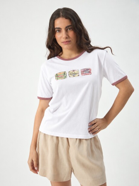 REMERA SARDINES BLANCO