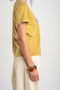 Remera Estampada Algodón Pistacho