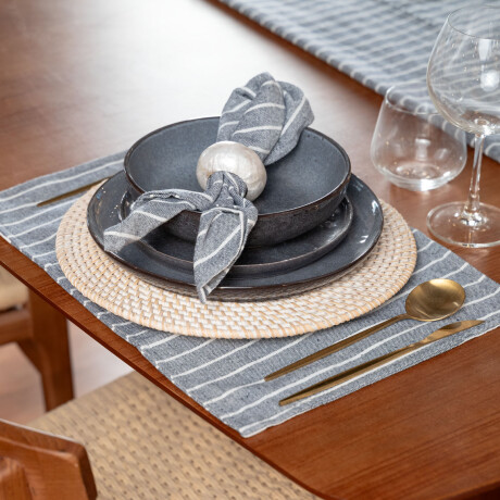 SET X2 INDIVIDUALES ALGODON AZUL STRIPE