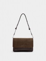 Bolso Bandolera Con Solapa marron