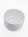 MACETA DECORATIVA LINEAS BLANCO