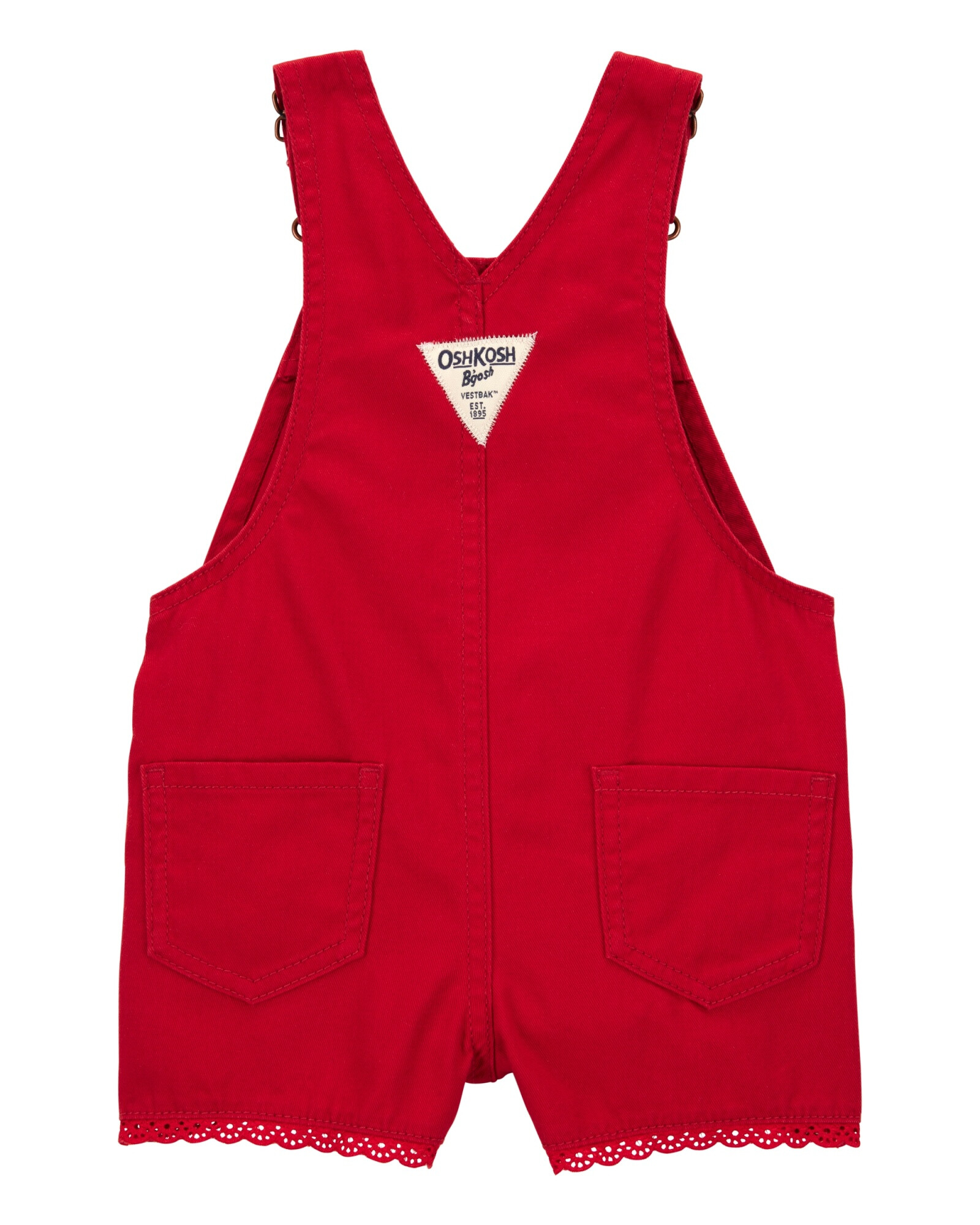 Enterito corto de sarga, con ribete de encaje Sin color