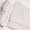 Pack Maternal Aurora – Camisón de Algodón + Bata | Hecho en Uruguay Beige Melange