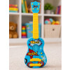 Guitarra con micrófono, luces y melodías Azul