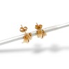 Caravanas Doble linea oro- Oro bajo - Sin piedra- CA8145 sinpiedra