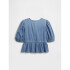 V-PUFF SLEEVE DENIM SHIRT MEDIUM INDIGO 15