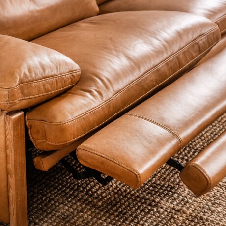 Sillón Reclinable Cuero Veneto Camel U