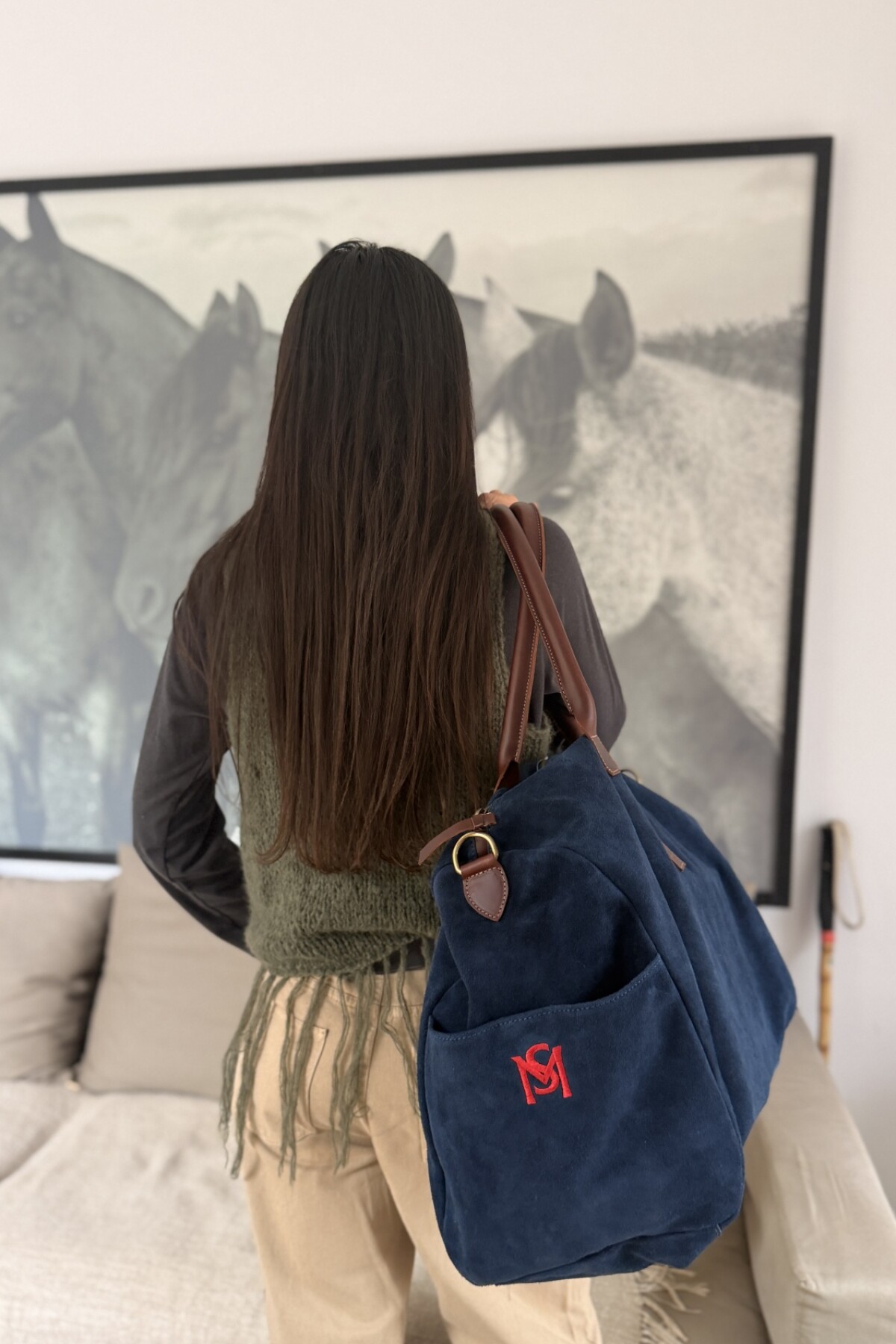 Heart Break Handbag XL Azul