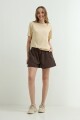 Short con cintura elastizada CHOCOLATE