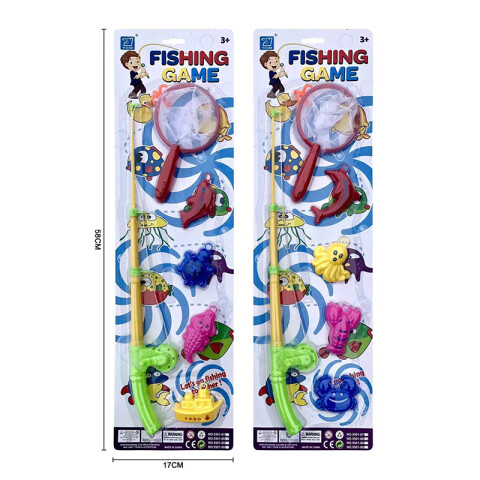 Set x 6 de Pesca con Calderín y Caña Colores Surtidos U