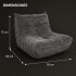 Sillón ComboHome Toggo 1 Cuerpo Lazy Sofa Puff Corderoy Gris 1