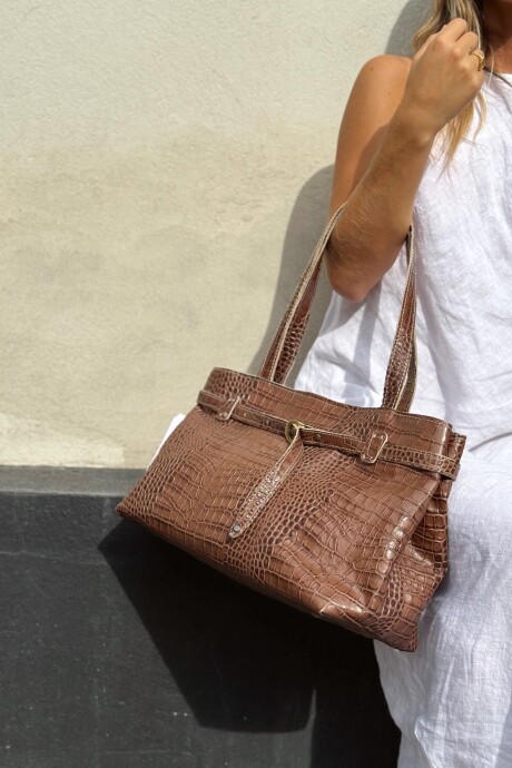 Tote Bag Victoria Croco Visón