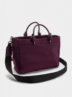 Bolso Tote De Nylon Con Colgante M burdeos