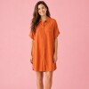 Vestido Pupa - Viscosa Suave con bolsillos Terracota
