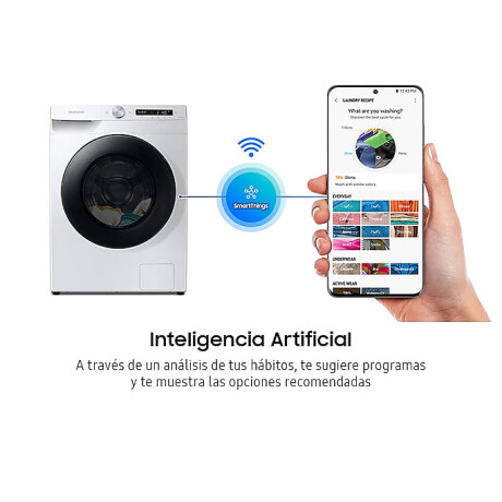 Lavasecarropas Samsung 10,5/7 kg Blanco con EcoBubble, Digital Inverter y AI Control — WD10T534DBW Lavasecarropas Samsung 10,5/7 kg Blanco con EcoBubble, Digital Inverter y AI Control — WD10T534DBW