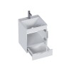 Mueble de baño suspendido Trevo Blanco 41 cm con espejo Mueble De Baño Suspendido Trevo Blanco 41 Cm Con Espejo