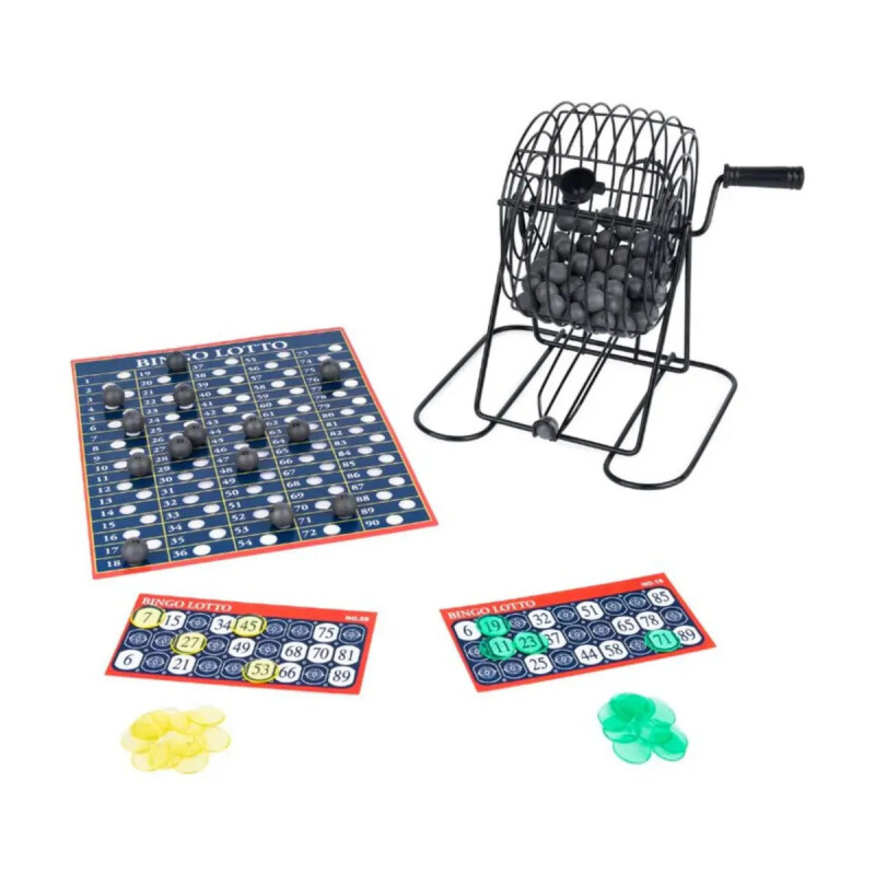 Bingo Clásico con bolillero metálico Bingo Clásico con bolillero metálico