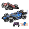 Auto de carreras a control remoto, doble control, efecto humo y luces LED Azul