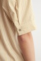 Camisa rayada cuello mao maiz