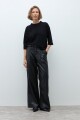 Pantalón eco cuero negro