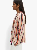 Blusa Estampado Contraste 100% Algodón naranja
