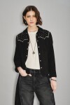 Camisa Bellota Studs Cuero Negro