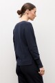 Cardigan abotonado azul marino