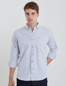 012622 CAMISA HARRINGTON LABEL Gris/natural
