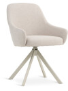 Silla de comedor ROSTRUP giratoria tela beige Silla de comedor ROSTRUP giratoria tela beige