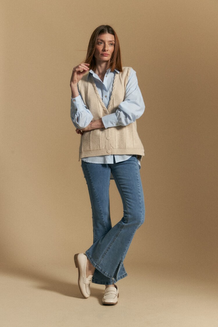 CHALECO DURAN Beige Melange