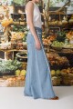 PRE VENTA JEAN WIDE XL FRUIT Celeste Con Crudo