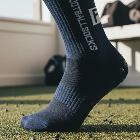 Par de Medias Deportivas Antideslizantes para Fútbol FS Azul Oscuro