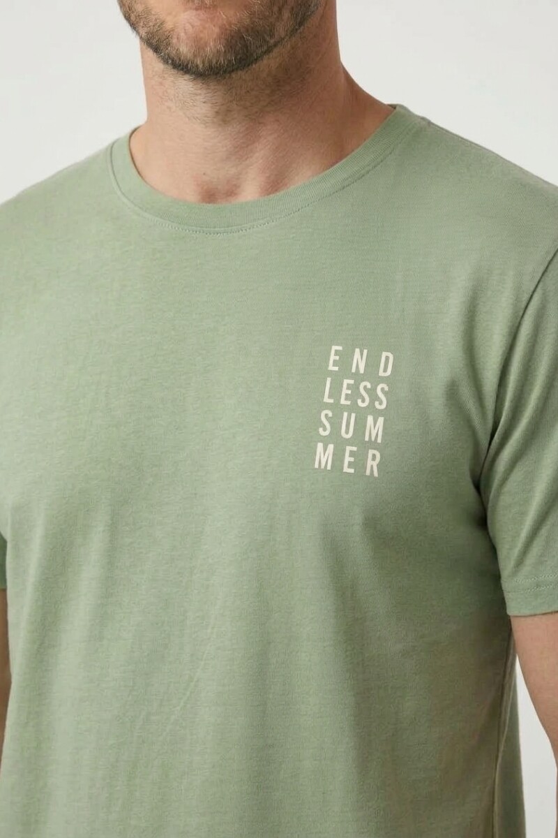 Remera m/c estampada Endless Summer VERDE