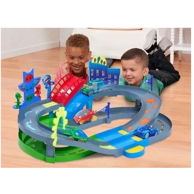 Pista de auto PJ Masks Playset con Auto y 5 Piezas Pista de auto PJ Masks Playset con Auto y 5 Piezas
