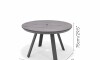Mesa redonda de Patio Diámetro 119cm - Urbanite Gris
