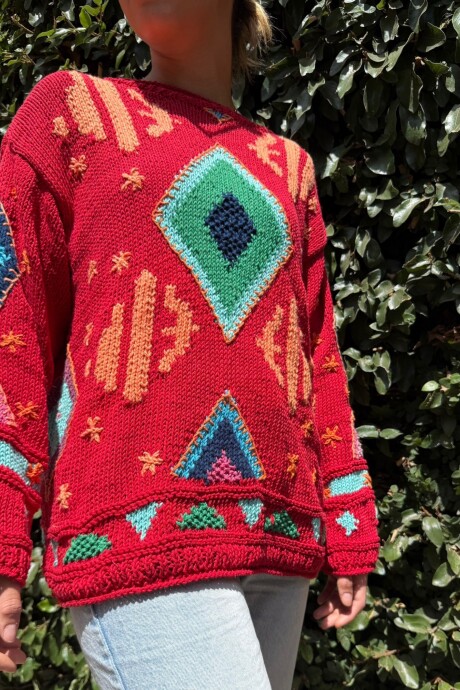 Sweater Gitano Base Rojo