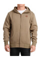 Campera O'Neill Full Zip Leather Patch Beige