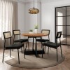 Juego de comedor Mesa Redonda - Lux Atria Negro