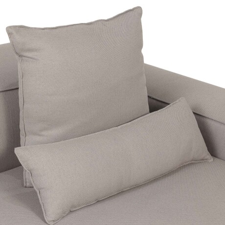 SOFÁ KAI 1 CUERPO TELA GRIS MODULAR CHAISE CON BRAZO DERECHO
