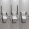 Barra doble rebatible 60cm acero inox con portarrollo Barra Doble Rebatible 60cm Acero Inox Con Portarrollo