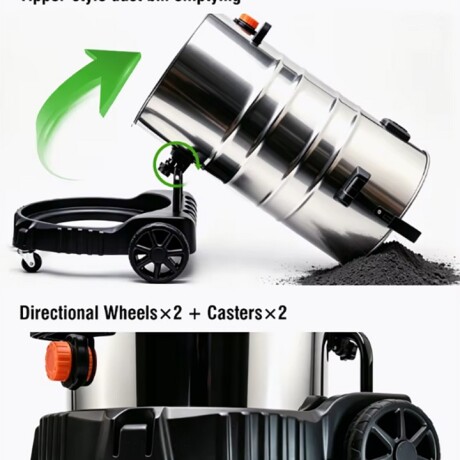 ASPIRADORA SECO-HUMEDO 80LT TANQUE AC INOX 3600W HARDEN ++ N/a