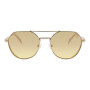 Lentes de sol De Acero Inoxidable Redondo Flap Amarillo/Dorado