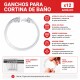 Ganchos para cortina de baño x12 acrilico S/C