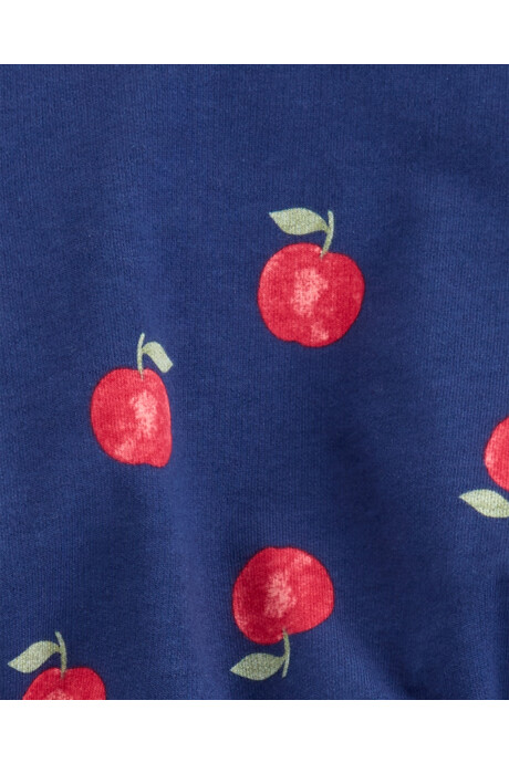 Set dos piezas de algodón, pantalón y buzo, diseño manzanas Sin color