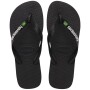Sandalias Havaianas Brasil Logo Hombre Negro/Negro