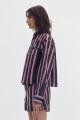 Camisa Road Print Stripes Black