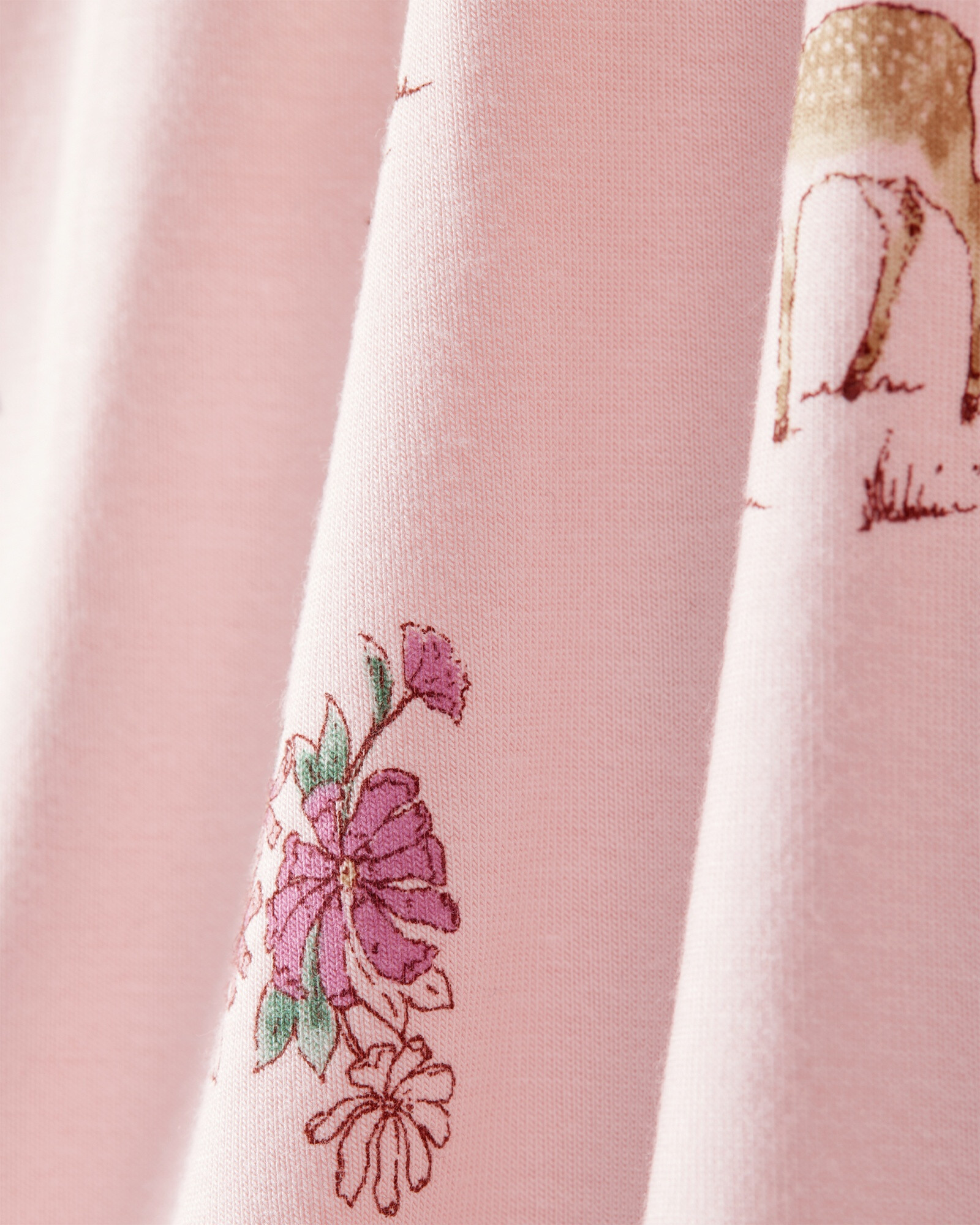 Pijama una pieza de viscosa Ecovero, con pie, diseño bosque, línea Purelysoft Sin color